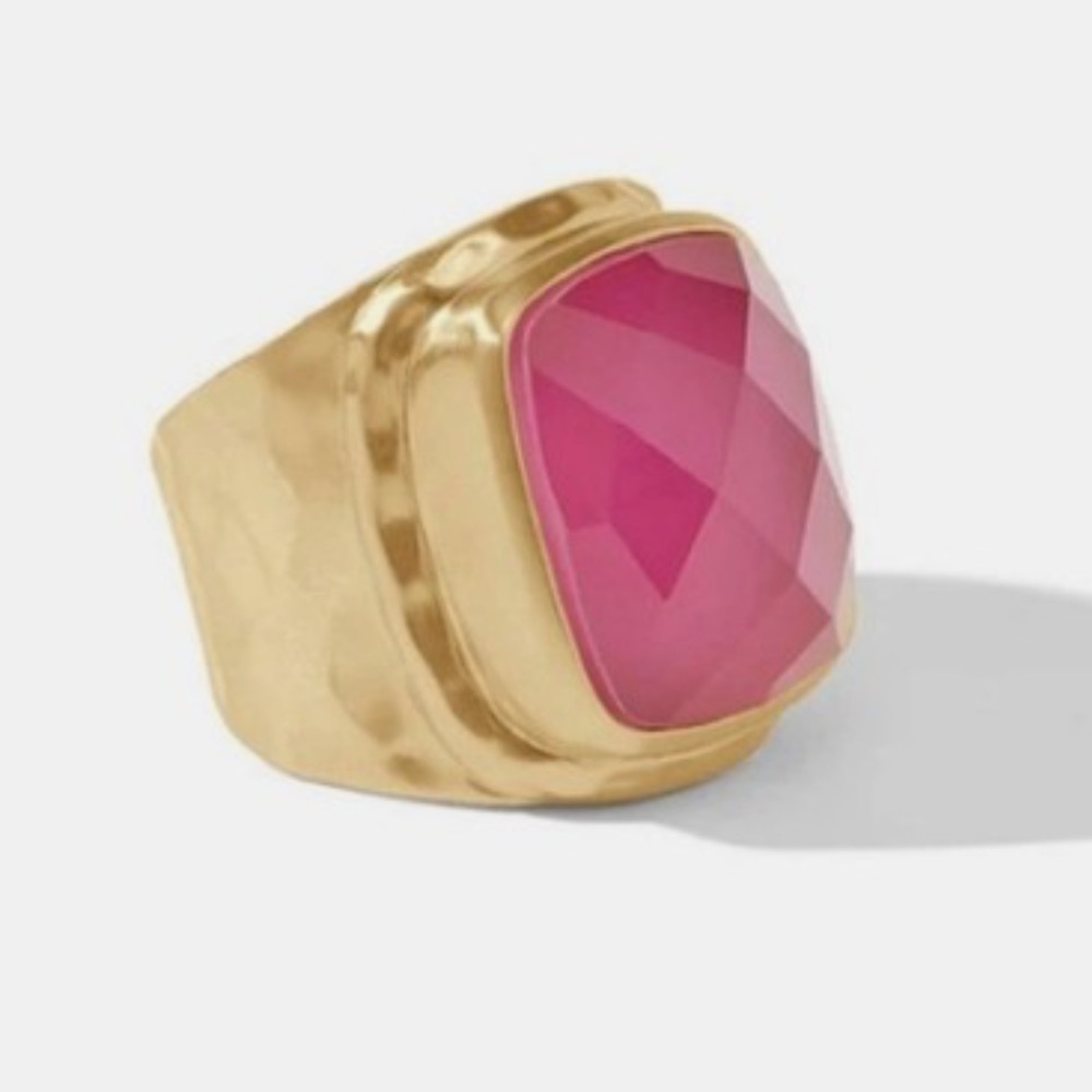 Julie Vos Gold Ring with Pink Stone